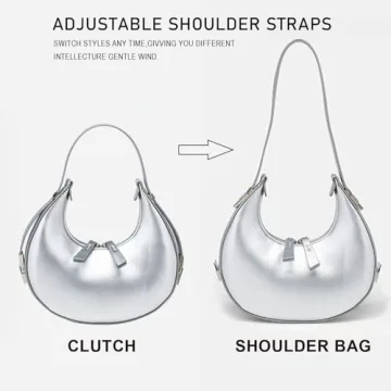 FantasyBear Stylish Eco-Friendly Hobo Handbag Silver