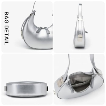 FantasyBear Stylish Eco-Friendly Hobo Handbag Silver