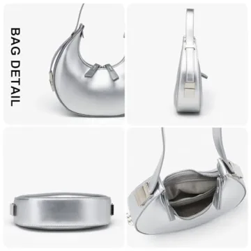 FantasyBear Stylish Eco-Friendly Hobo Handbag Silver