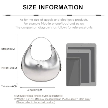 FantasyBear Stylish Eco-Friendly Hobo Handbag Silver