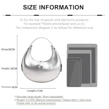 FantasyBear Stylish Eco-Friendly Hobo Handbag Silver