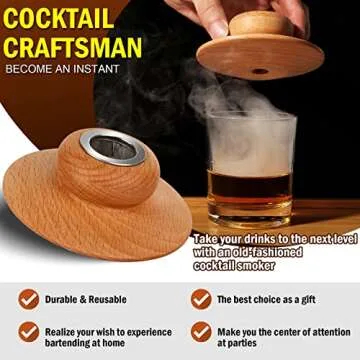 Whiskey Smoker Kit with Torch & 6 Wood Chip Flavors