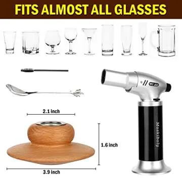 Whiskey Smoker Kit with Torch & 6 Wood Chip Flavors