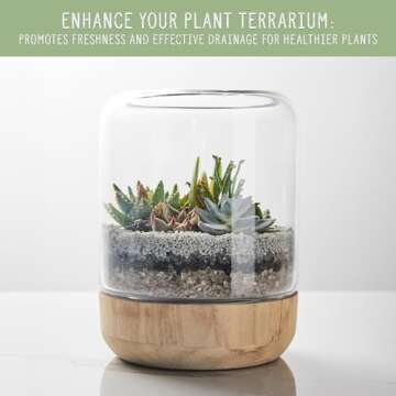 Horticultural Charcoal for Indoor Plants (4 Quarts), Hardwood Soil Additive for Orchids, Terrariums, and Gardening