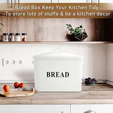 Extra Large P&P CHEF Bread Box for Kitchen Storage