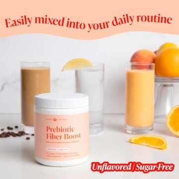 Prebiotic Fiber Powder - Unflavored & Sugar Free | 45 Servings | Fiber Supplement to Support Digestive Regularity, Gut Health, Bloating & Immune Support - 1 Scoop of Soluble Prebiotic Powder Daily