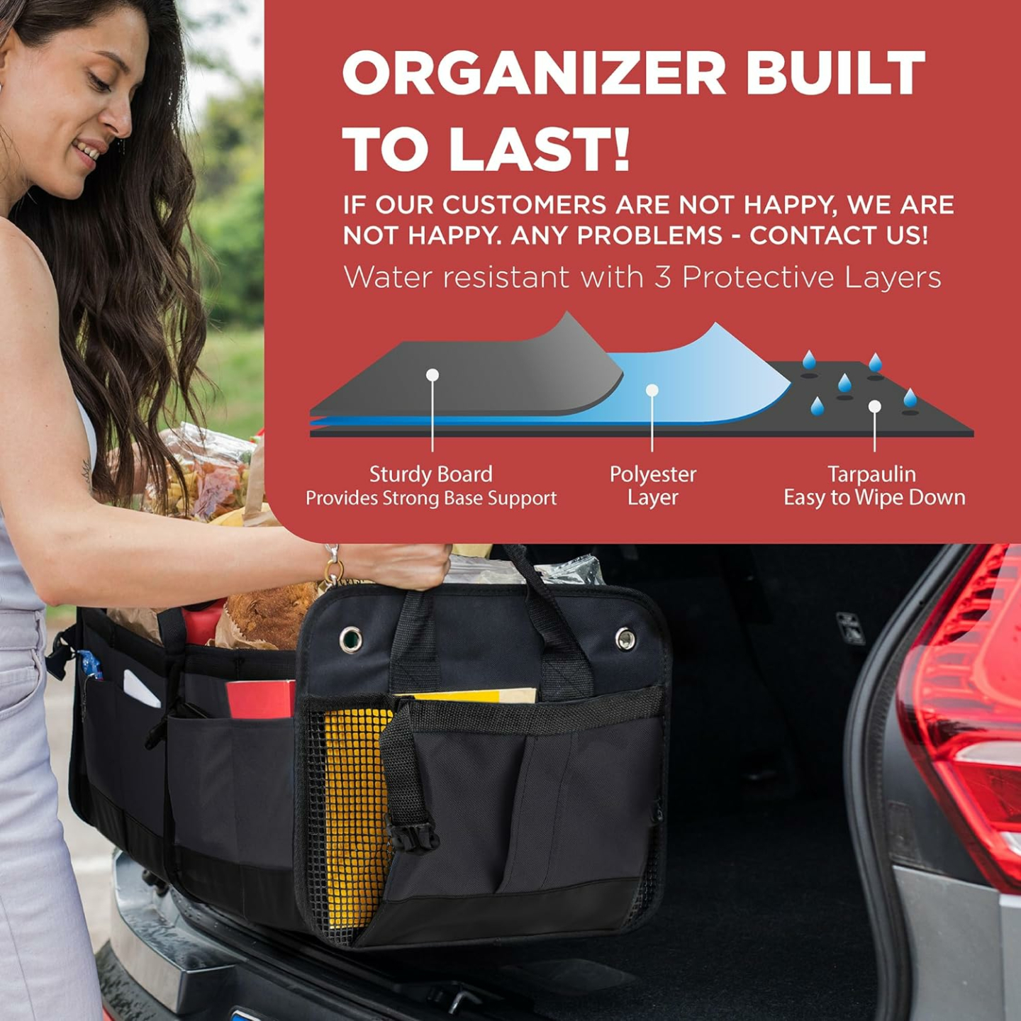 TRUNKCRATEPRO Large Adjustable Car Trunk Organizer