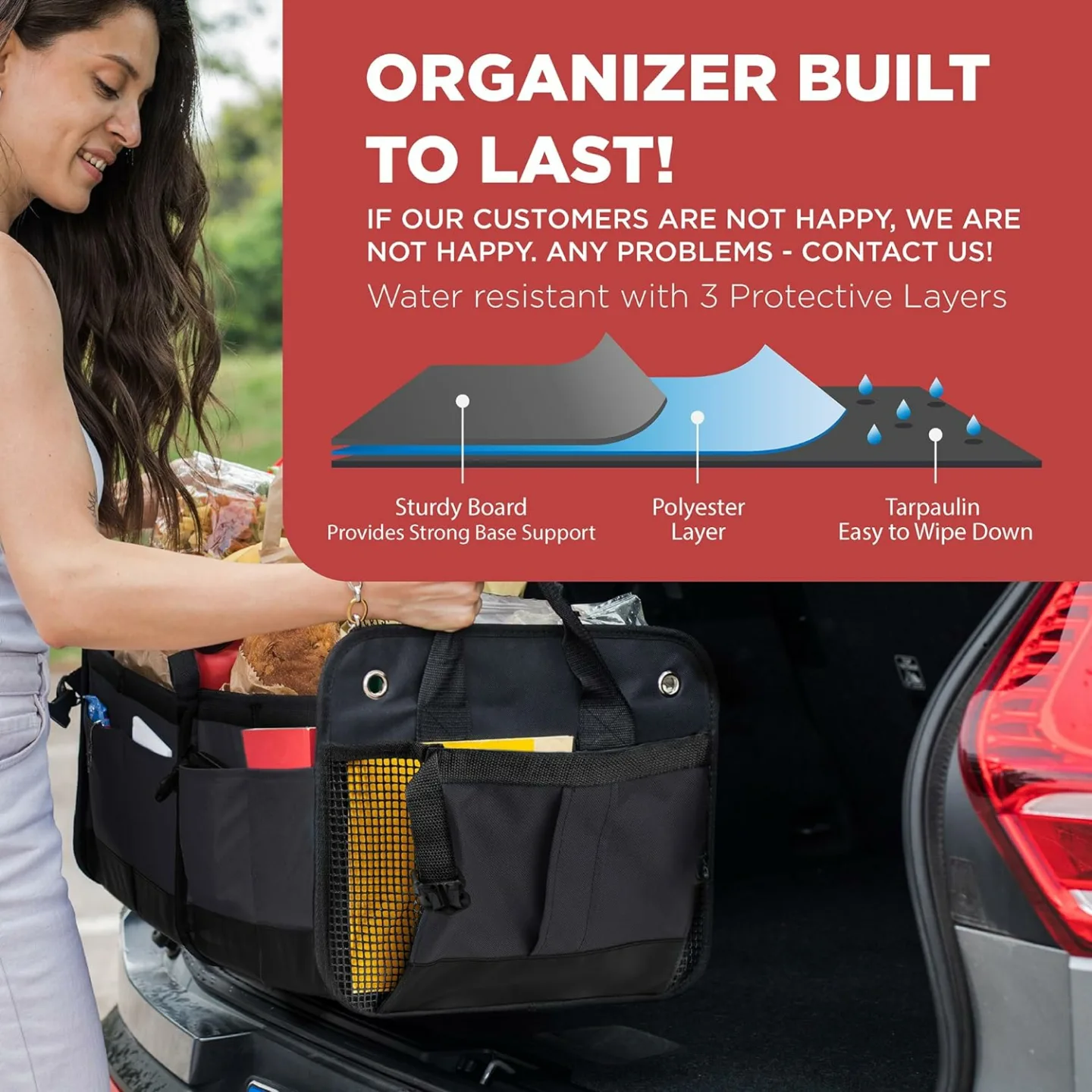 TRUNKCRATEPRO Large Adjustable Car Trunk Organizer