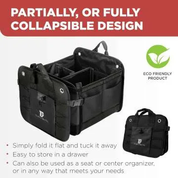 TRUNKCRATEPRO Large Adjustable Car Trunk Organizer