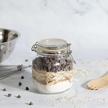 Galashield 32 oz Glass Jars with Lids Food Storage Jars with Airtight Lids Leak Proof Glass Canisters Kitchen Jars