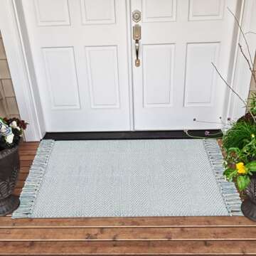Ojia Washable Entryway Rug - Hand-Woven Cotton Comfort