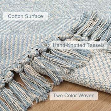 Ojia Washable Entryway Rug - Hand-Woven Cotton Comfort