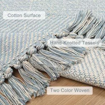 Ojia Washable Entryway Rug - Hand-Woven Cotton Comfort