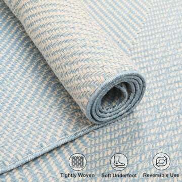 Ojia Washable Entryway Rug - Hand-Woven Cotton Comfort