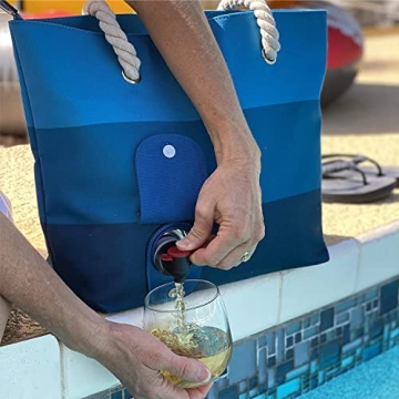 PortoVino Tote Beach Bag for Wine Lovers Stylish Design