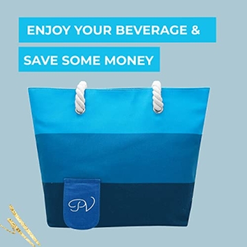 PortoVino Tote Beach Bag for Wine Lovers Stylish Design