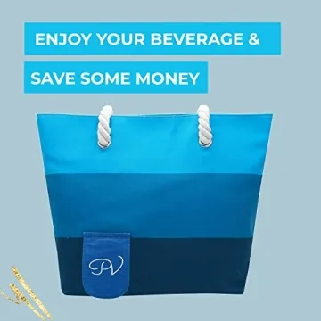 PortoVino Tote Beach Bag for Wine Lovers Stylish Design