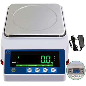RUISHAN Digital Precision Balance 5000g x 0.1g Industrial Scale Counting Scale Scientific Scale Electronic Balance Lab Scale Precision Scale Baking Scales Calibrated Scale | .1 Gram Scale for Labs