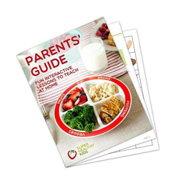 Health Beet MyPlate Portion Control Plate with Dairy Bowl & Parents Guide for Balanced Nutrition