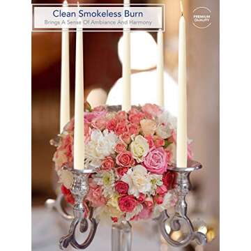 Royal Imports Unscented Taper Candles, Elegant Premium Quality, Dripless & Smokeless, Hand-Dipped Di...