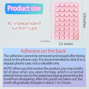 Yojaro Silicone Suction Phone Case Mount, Non Slip Suction Cup Phone Mount, Phone Accessories Holder for Selfies and Videos, Silicon Adhesive Phone Stand Sticky for Cell Phone Light Pink