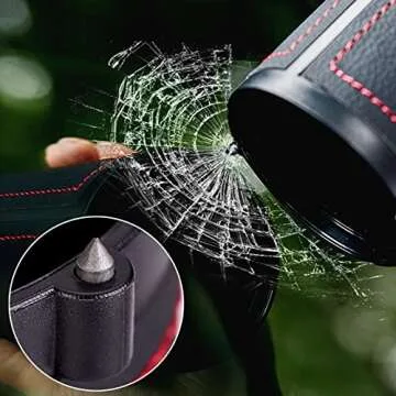 Car Tissue Tube, Cylinder Tissue Box Diameter 2.75'' PU Leather Round Tissues Container for Car Cup Holder, Up to 30 Count Tissue