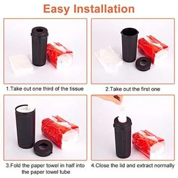 Car Tissue Tube, Cylinder Tissue Box Diameter 2.75'' PU Leather Round Tissues Container for Car Cup Holder, Up to 30 Count Tissue