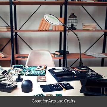 Brightech LightView Flex Magnifying Desk Lamp with LED Light