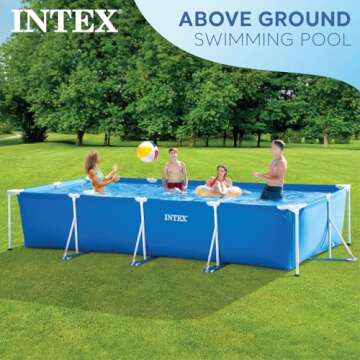 INTEX 14ft Above Ground Swimming Pool Set - Easy to Assemble!