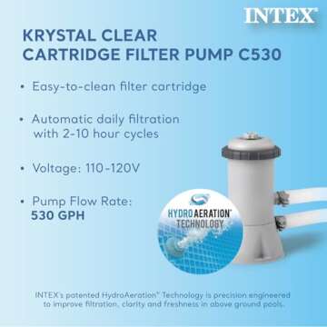 INTEX 14ft Above Ground Swimming Pool Set - Easy to Assemble!