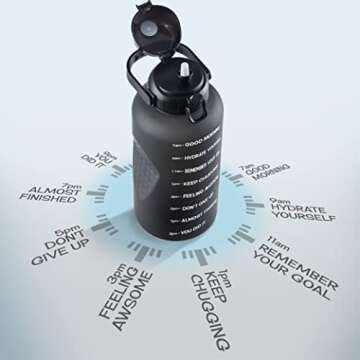 YOU GOT THIS LIVING Motivational Water Bottle with Straw & Handle,One Gallon Water Bottle 128 oz/3.8L,Reusable Water Jug, Achieve All-Day Hydration SpillProof, BPA FREE