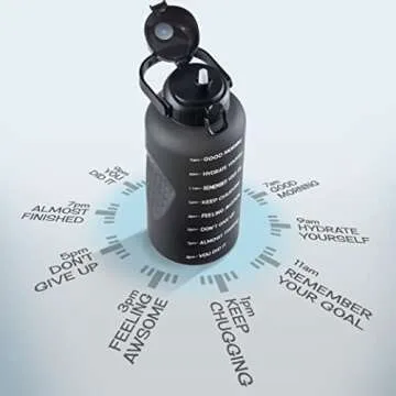 YOU GOT THIS LIVING Motivational Water Bottle with Straw & Handle,One Gallon Water Bottle 128 oz/3.8L,Reusable Water Jug, Achieve All-Day Hydration SpillProof, BPA FREE