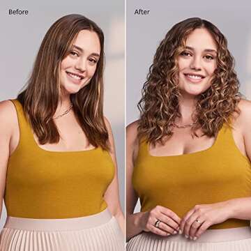 T3 SinglePass Curl Professional Curling Iron Custom Blend Ceramic Long Barrel Curling and Wave Iron with Adjustable Heat Settings for Shiny Smooth Curls and Waves, ½ inch, White/Rose Gold