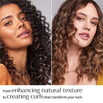 T3 SinglePass Curl Professional Curling Iron Custom Blend Ceramic Long Barrel Curling and Wave Iron with Adjustable Heat Settings for Shiny Smooth Curls and Waves, ½ inch, White/Rose Gold