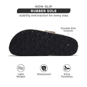 Project Cloud Women’s Genuine Suede Footbed Clogs for Women - Memory Foam Arch Support Clog Slippers for Women - Trendy Slip-ons Women's Mules & Clogs Sandals (Benton, Beige, 8)