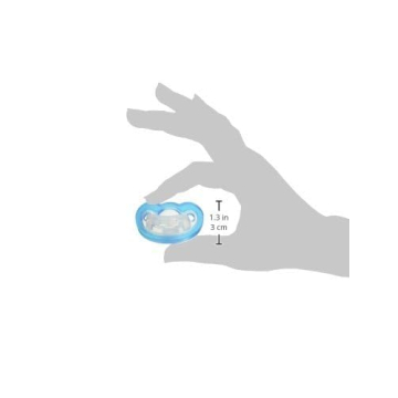 RaZbaby JollyPop Newborn Pacifier 0-3 Months - Soft, BPA-Free Silicone, USA-Made, Durable One-Piece, Dishwasher Safe, Sterilizable - Teal, Pack of 2