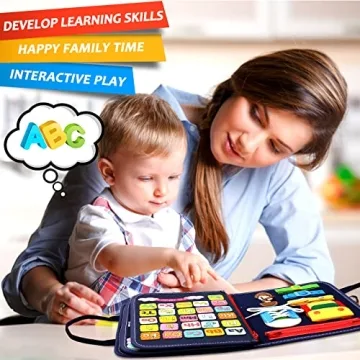 Qizfun Montessori Busy Board for 1-4 Year Olds