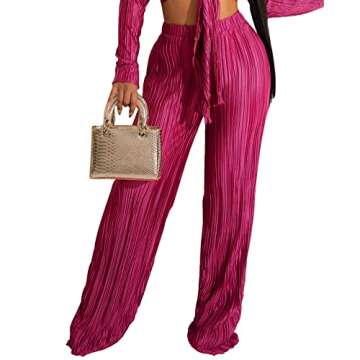 Alllife Women's Sexy Pink 2 Piece Summer Outfit for Clubs