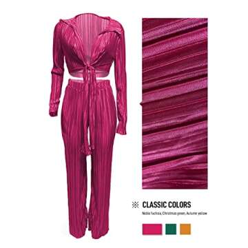 Alllife Women's Sexy Pink 2 Piece Summer Outfit for Clubs