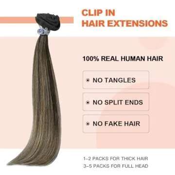 UGOTRAYS Mushroom Brown Hair Extensions for Natural Style