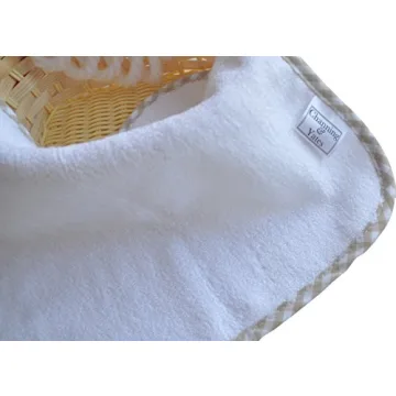 Channing & Yates Organic Baby Washcloth Set Premium Boutique- (6 Pack Wash Cloth) - Softest Face Towels or Washcloths for Eczema - Child or Adult Essentials for Bath (Beige/White)