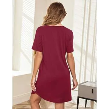 Avidlove V Neck Sleep Shirt - Comfortable & Stylish Nightwear