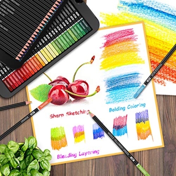 Soucolor 180-Color Artist Colored Pencils Set for All Ages