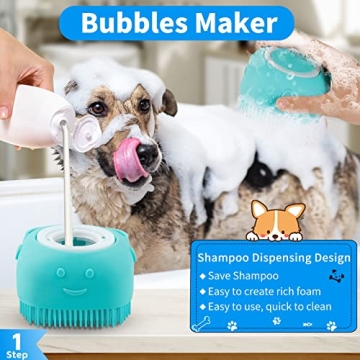 Comotech Dog Bath Brush Set for Easy Pet Grooming 3PCS