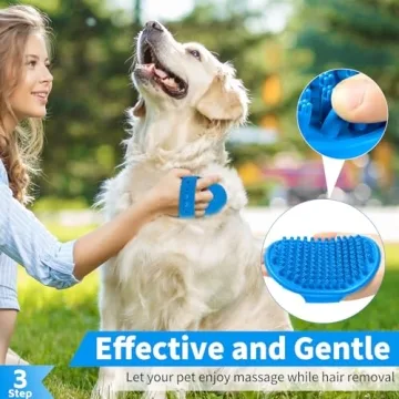 Comotech Dog Bath Brush Set for Easy Pet Grooming 3PCS