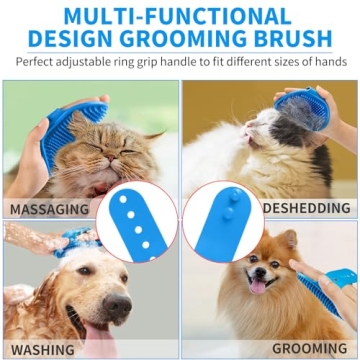Comotech Dog Bath Brush Set for Easy Pet Grooming 3PCS