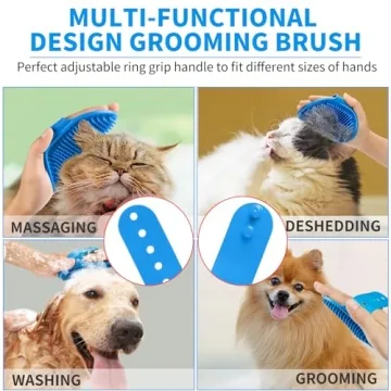 Comotech Dog Bath Brush Set for Easy Pet Grooming 3PCS