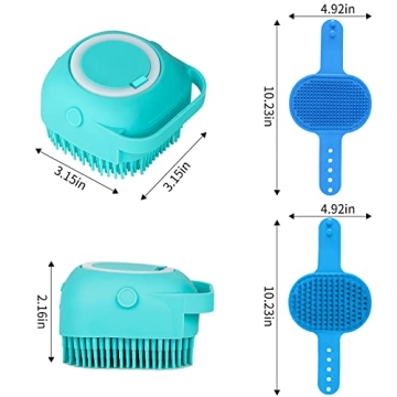 Comotech Dog Bath Brush Set for Easy Pet Grooming 3PCS