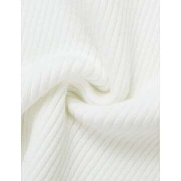 ZESICA Women's Short Sleeve Crewneck T Shirt 2025 Summer Ribbed Knit Slim Fit Basic Solid Color Tee Tops,White,Small