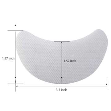 Yaomiao 200 Pieces Eyeshadow Shield Gel Pad Patches Eyeshadow Stencils for Prevent Eyelash Extensions, Tinting and Lip Makeup Residue